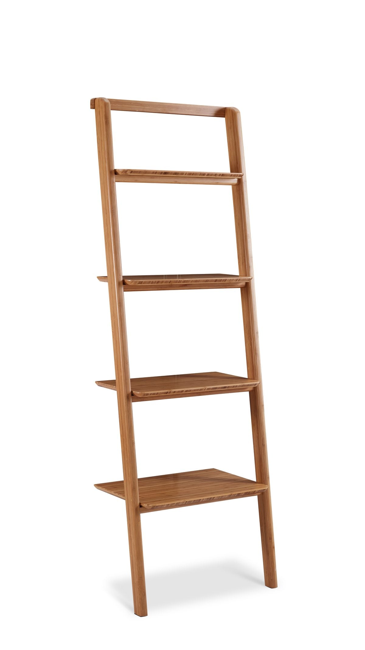 Greenington Currant Modern Bamboo 70" Leaning Ladder Bookshelf