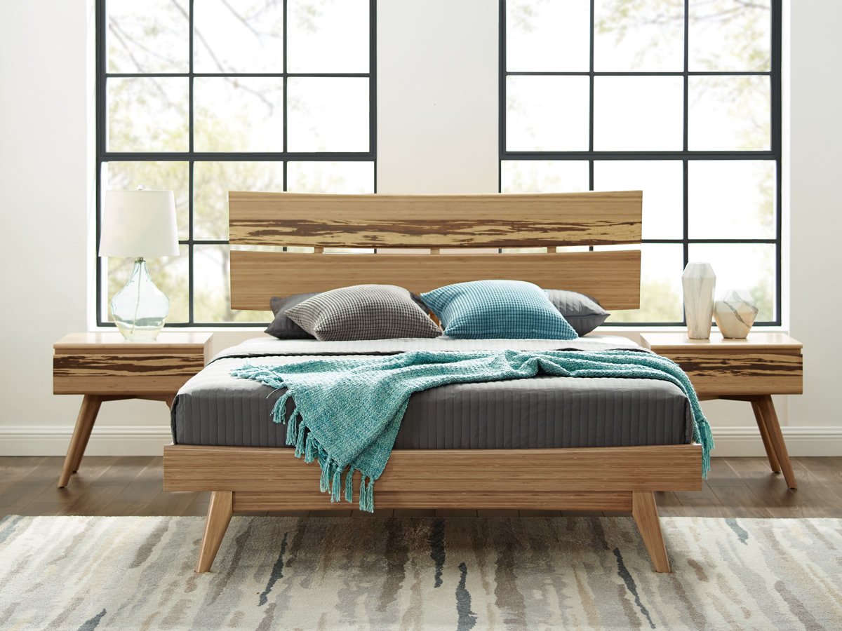 5pc Greenington Azara Modern Bamboo Platform California King Bedroom Set (Includes: 1 California King Bed, 2 Nightstands, 2 Dressers) Beds - bamboomod