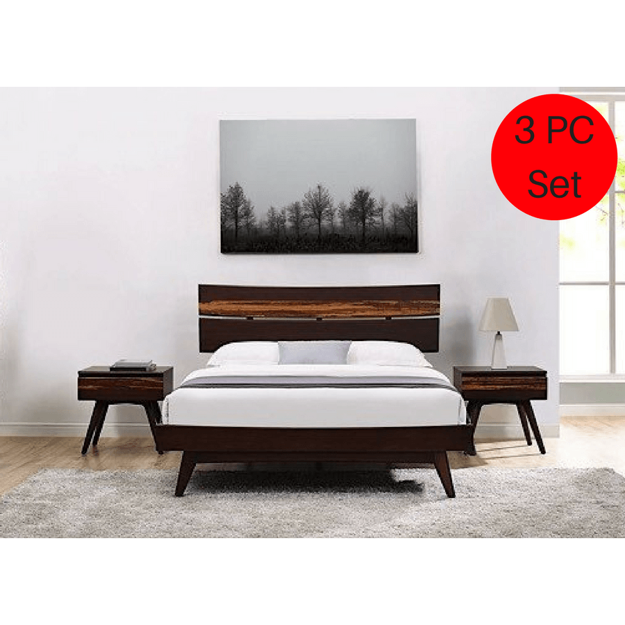 3pc Greenington Azara Modern Bamboo Platform California King Bedroom Set (Includes: 1 California King Bed & 2 Nightstands) Beds - bamboomod