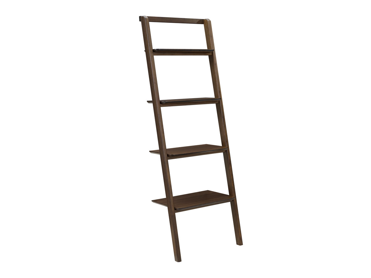 Greenington Currant Modern Bamboo 70" Leaning Ladder Bookshelf Shelving - bamboomod