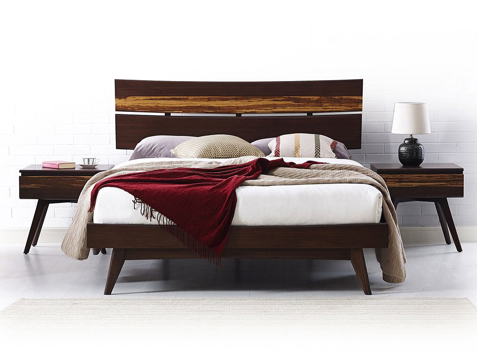 3pc Greenington Azara Modern Bamboo Queen Platform Bedroom Set (Includes: 1 Queen Bed & 2 Nightstands)