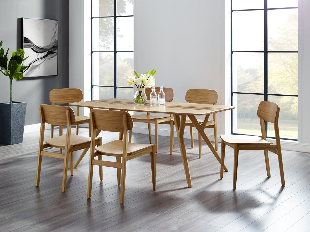 Bamboo dining table discount set