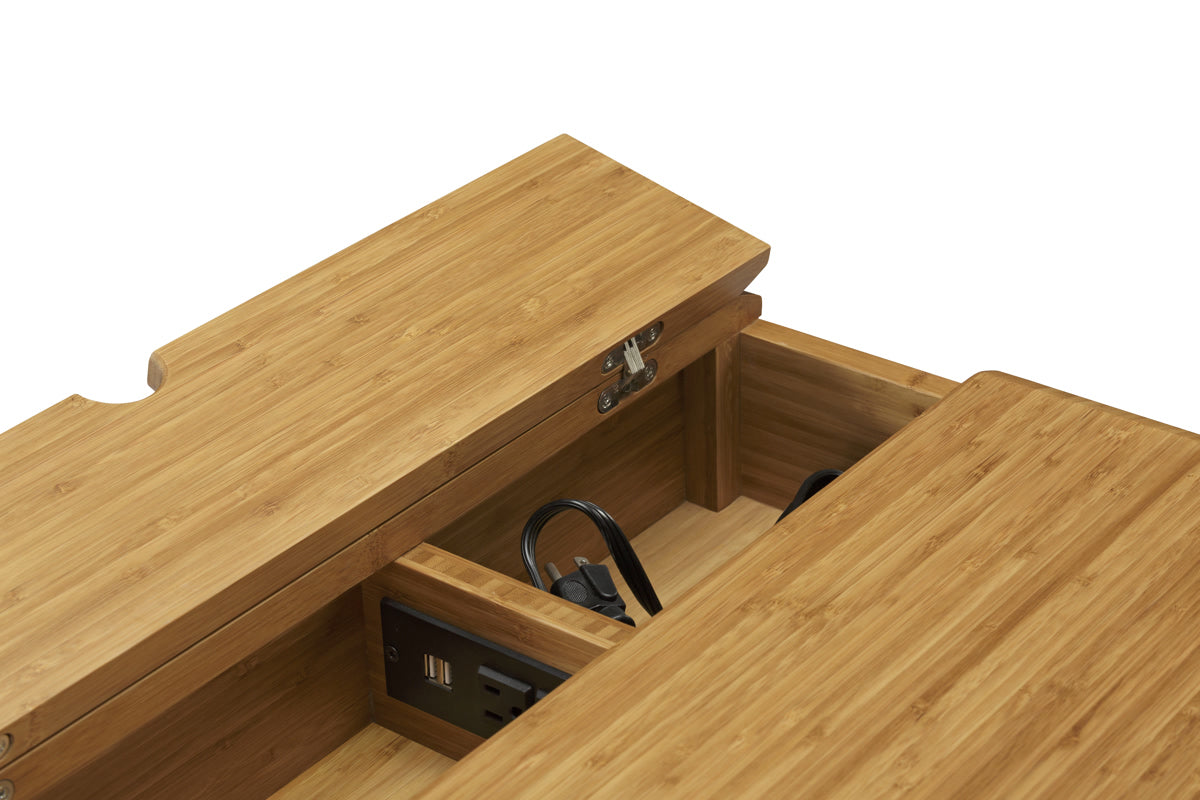 Greenington Jasmine Writing Desk, Caramelized - Side Tables - Bamboo Mod - 6