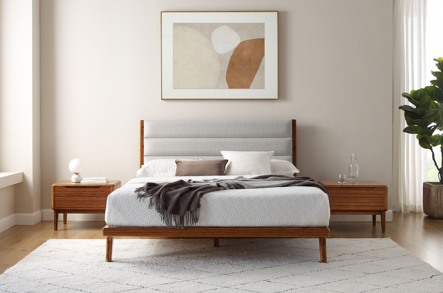 Greenington Mercury Modern Bamboo Upholstered King Bed, Exotic - GM002E